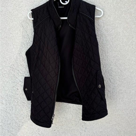 Chico's Black Bomber Jacket with Quilted Texture - Picture 2 of 8